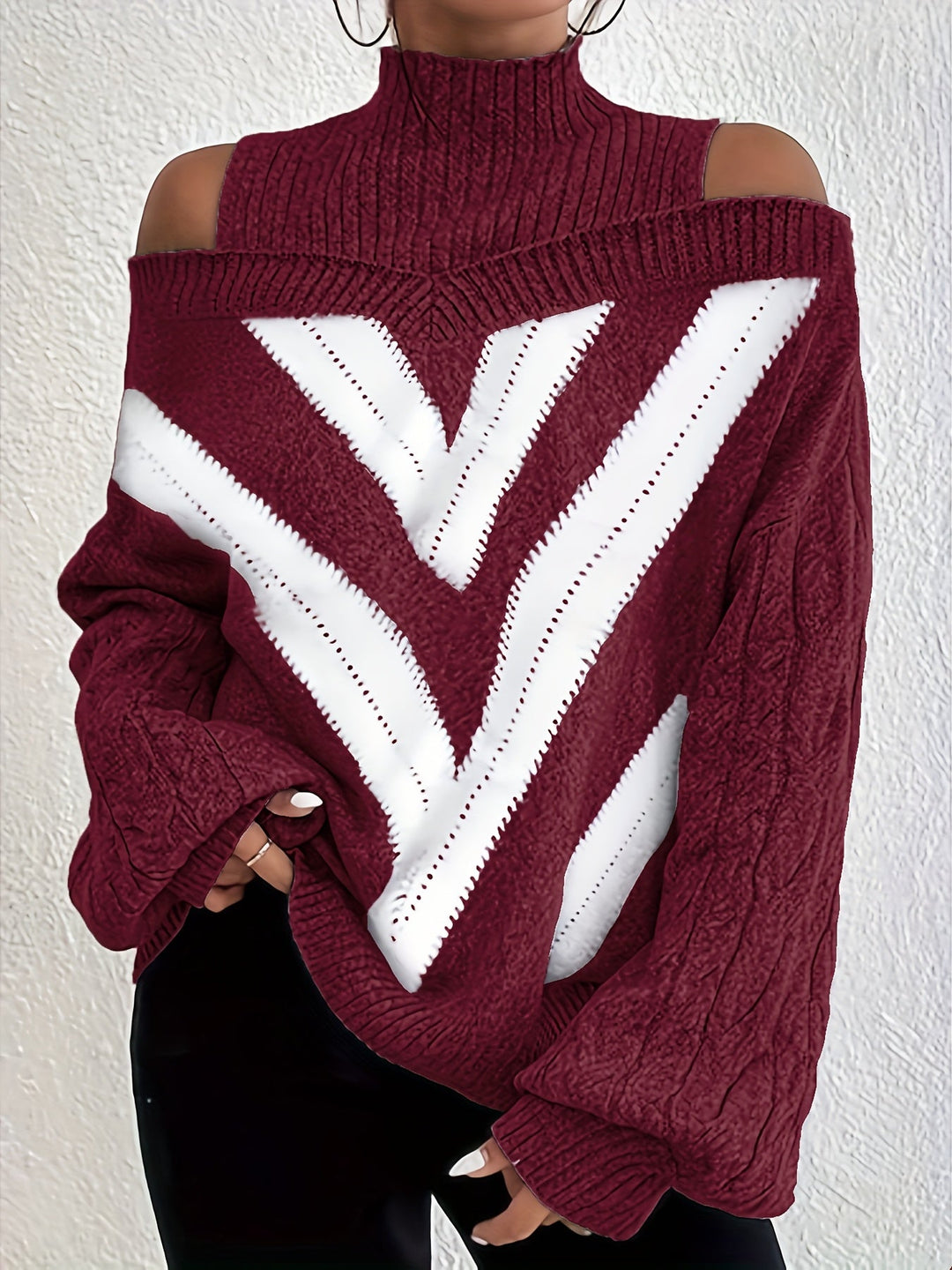 Noa™ | Elegant Off-Shoulder Sweater