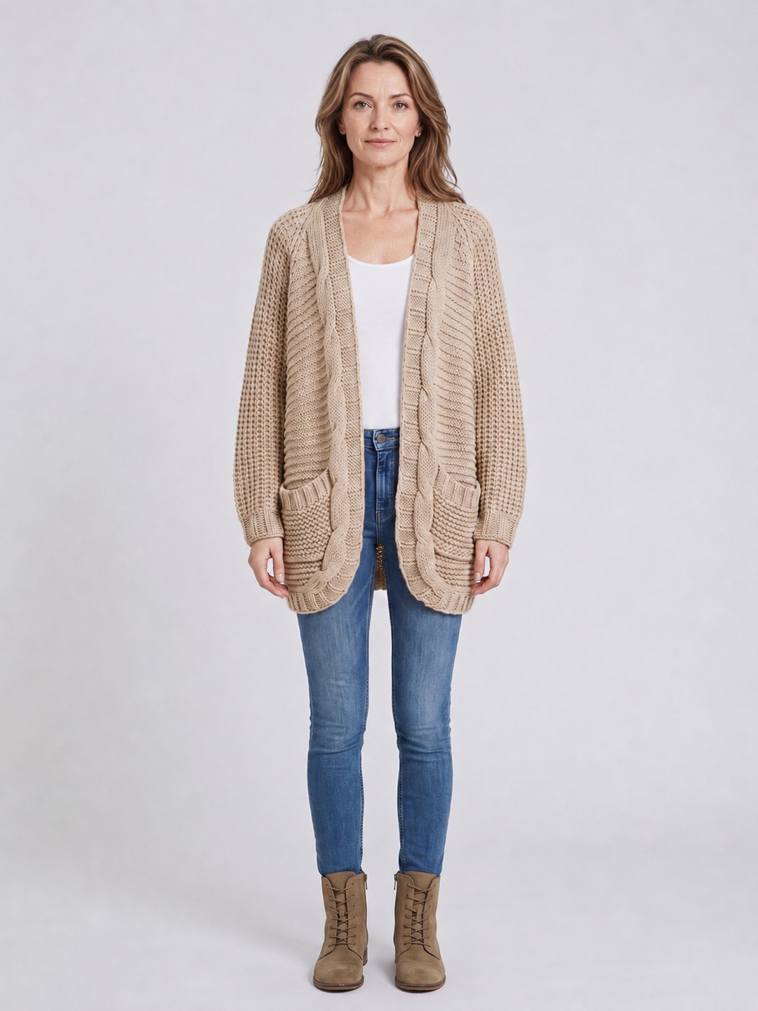 Addison™ | Open-Front Knit Cardigan with Pockets