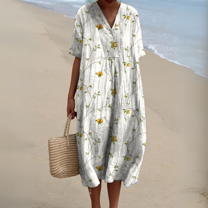 Wilson & Carter Women's V-Neck Casual Summer Dress