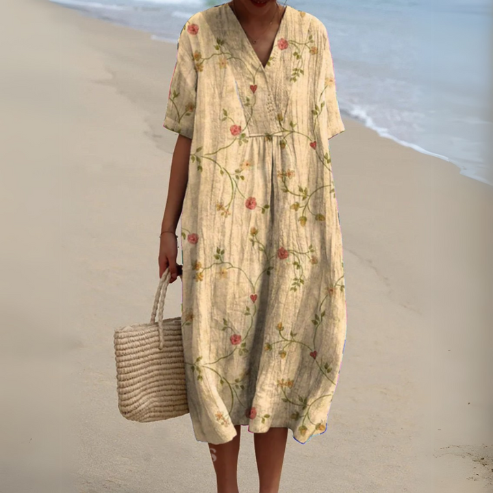 Wilson & Carter Women's V-Neck Casual Summer Dress