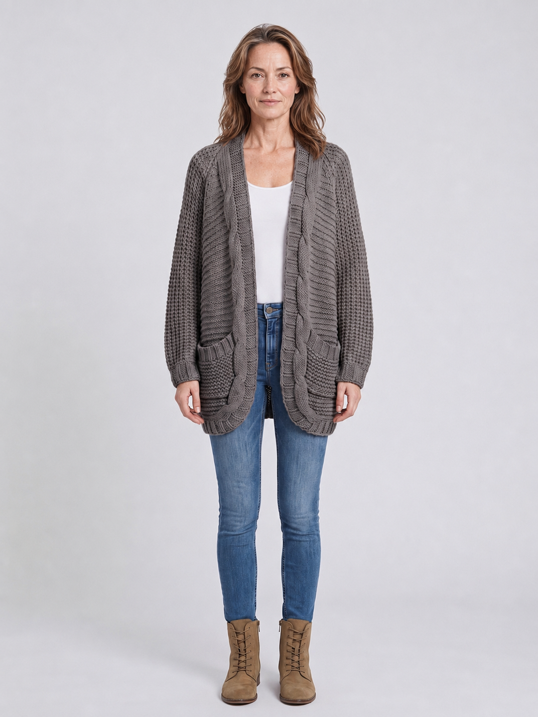 Addison™ | Open-Front Knit Cardigan with Pockets