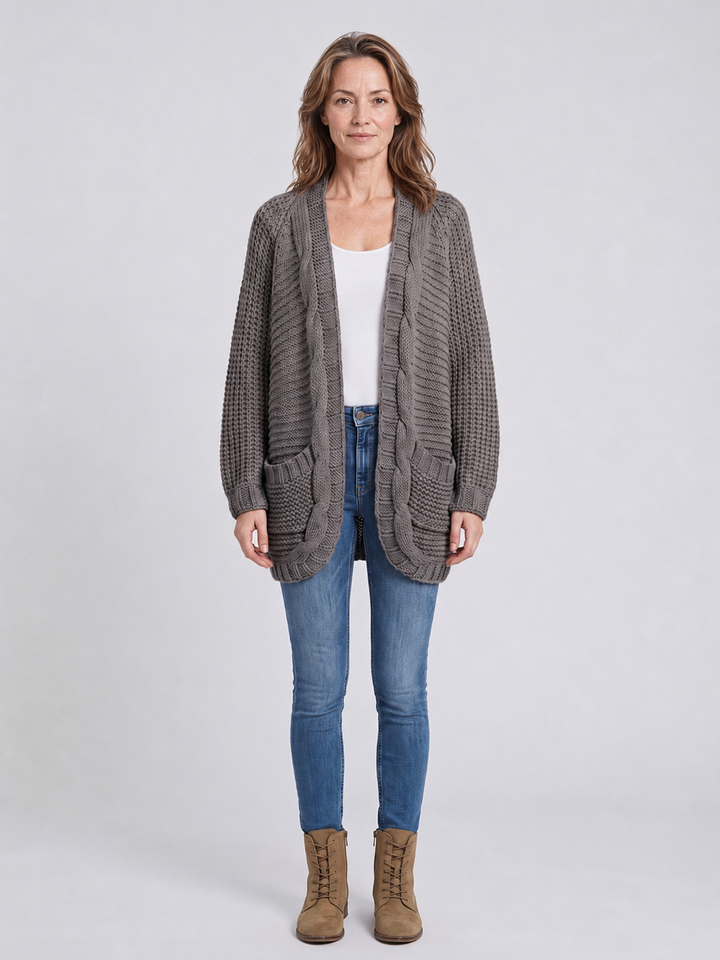 Addison™ | Open-Front Knit Cardigan with Pockets