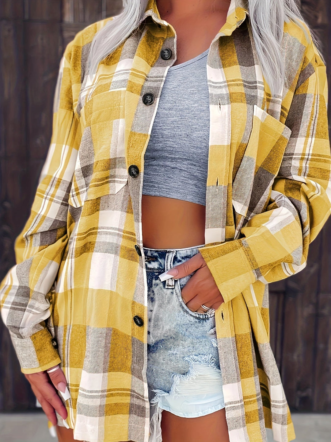 Hailey| Vintage Print V-Neck Top