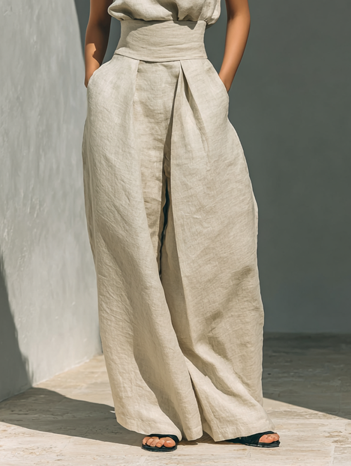 LUMINA™ – Minimal Linen Blend Jumpsuit