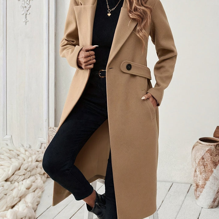 Mery™ | Notched-Lapel Button-Tab Tailored Coat