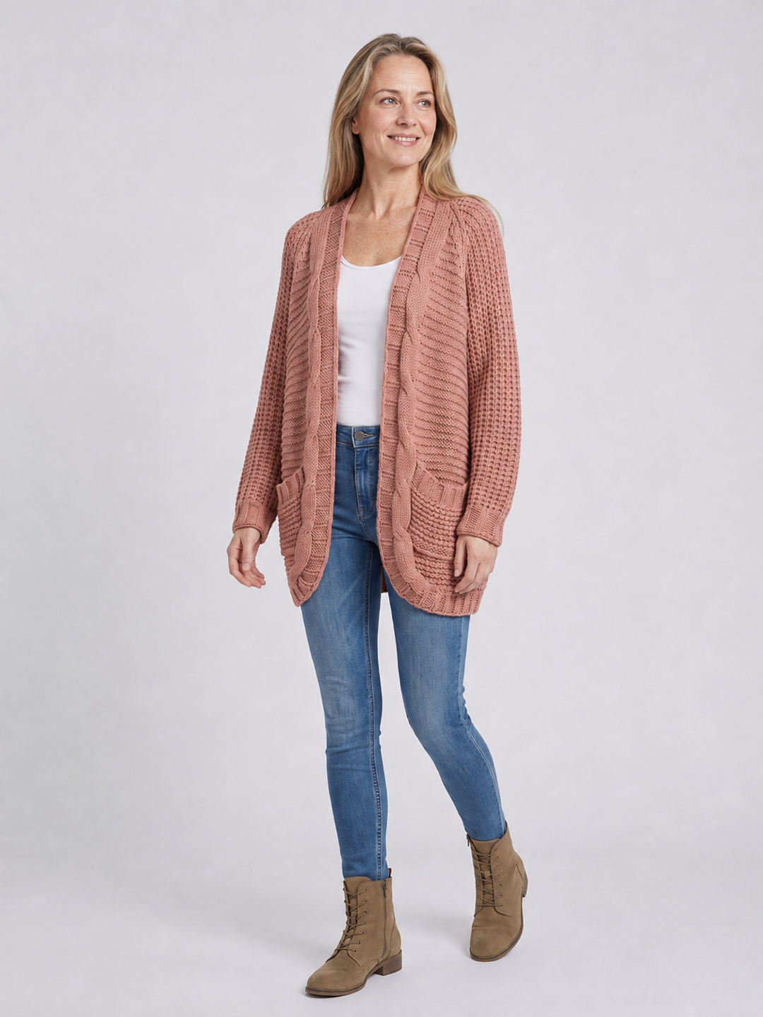 Addison™ | Open-Front Knit Cardigan with Pockets