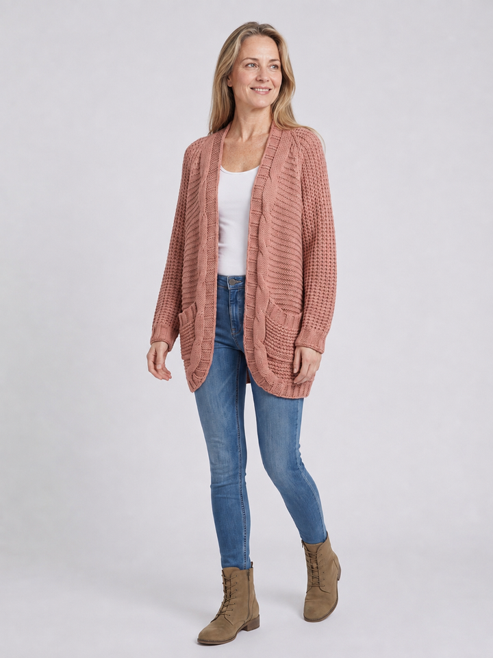 Addison™ | Open-Front Knit Cardigan with Pockets