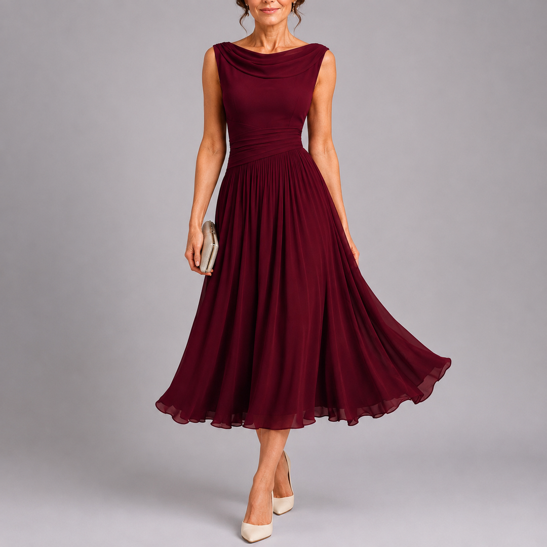 Rosalie™ | Elegant Pleated Midi Dress