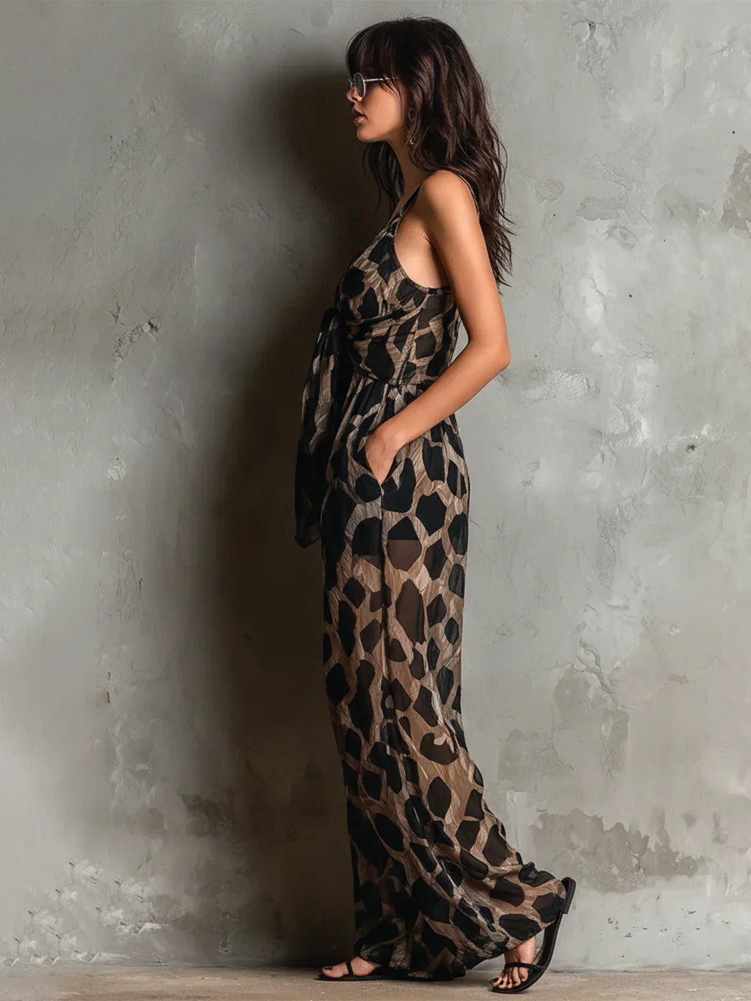 Constance | Leopard Print Wide-Leg Jumpsuit