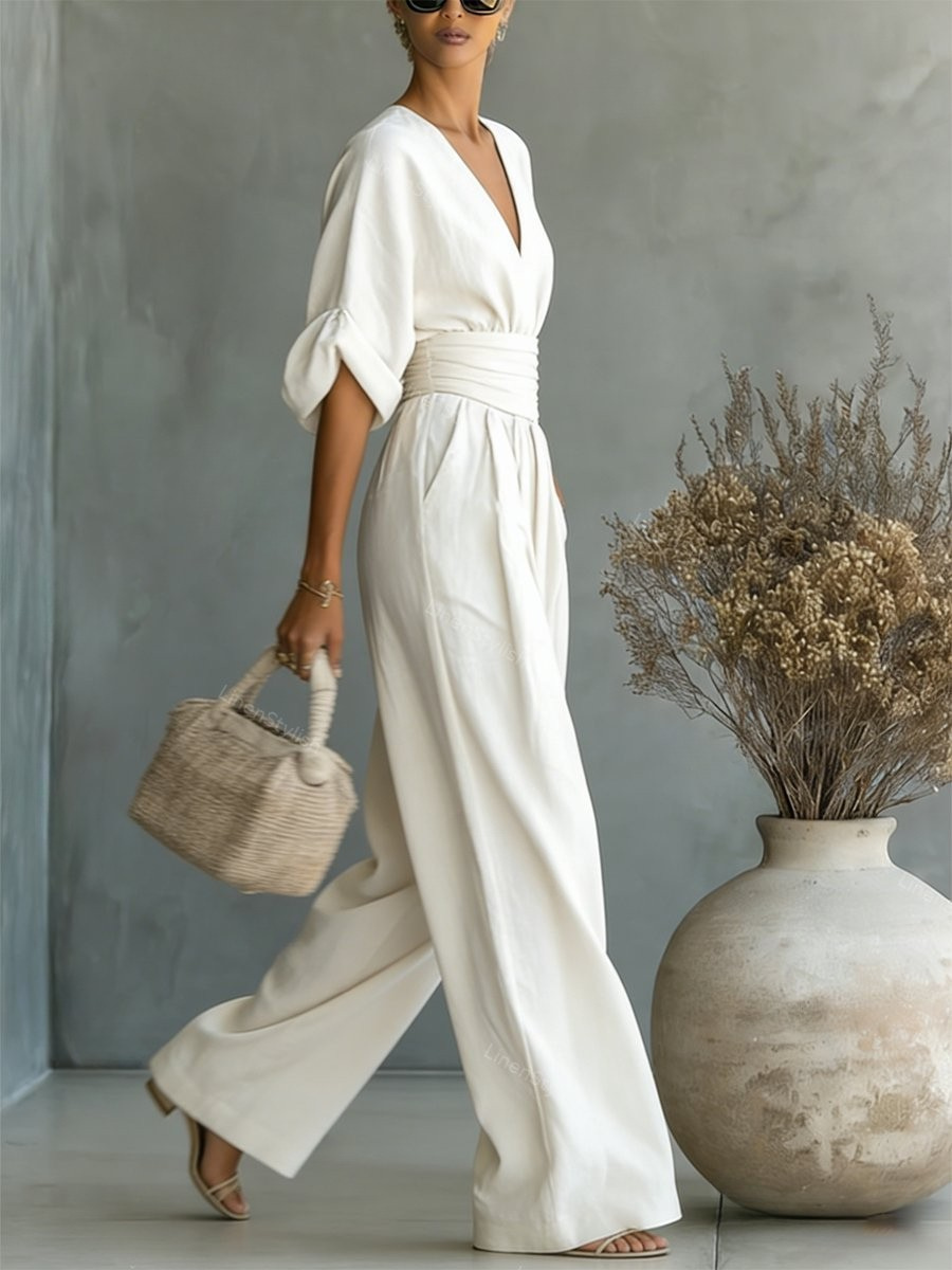 Elira Essential V-Neck Jumpsuit