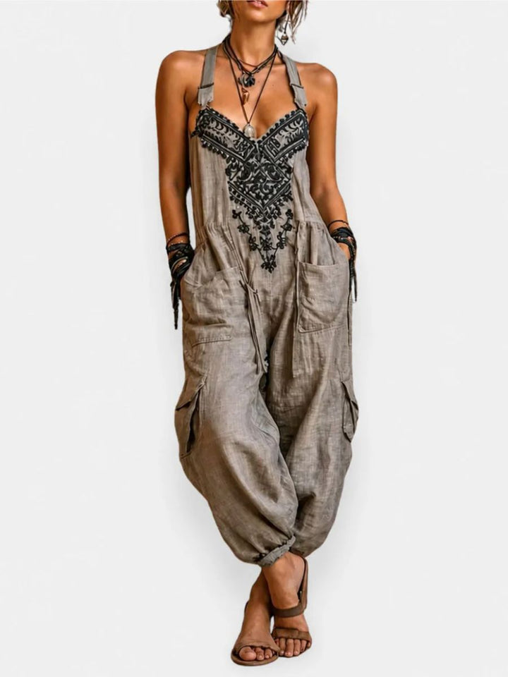 Emma | Salopette Boho con Tasche a Toppa