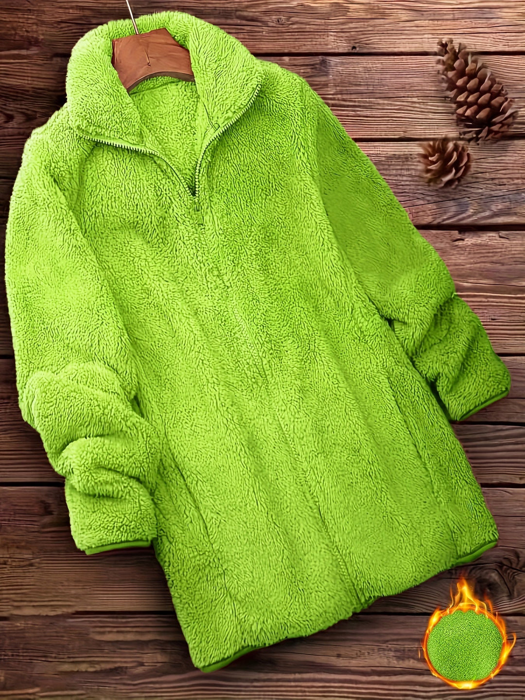 Yara™ | Elegant Zip-Up Fleece Coat