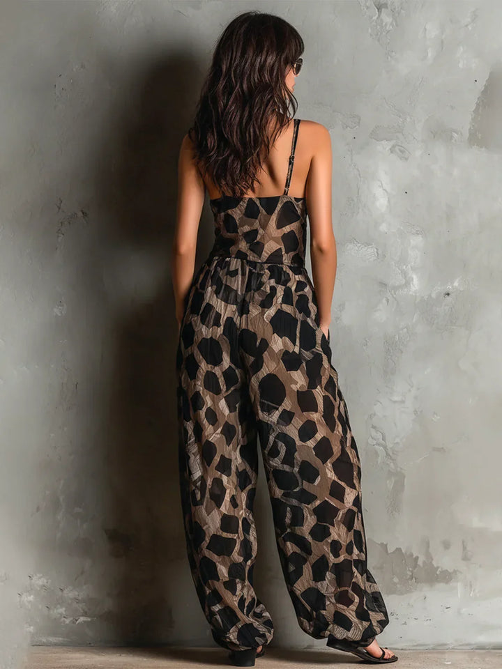 Constance | Leopard Print Wide-Leg Jumpsuit