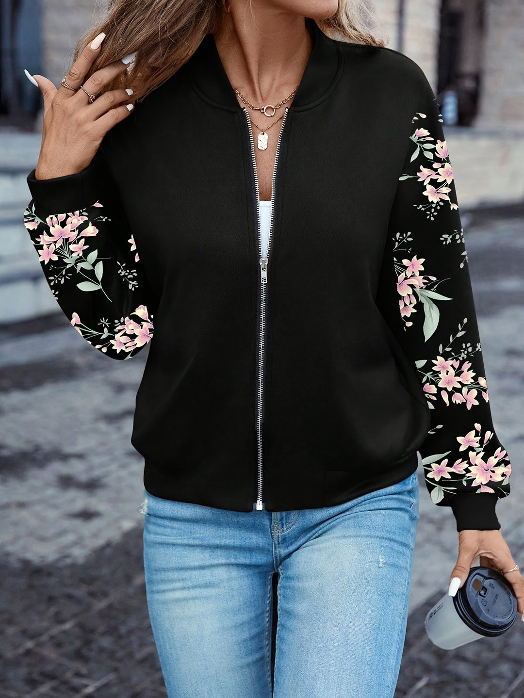 Odette™ | Elegant Floral Print Jacket