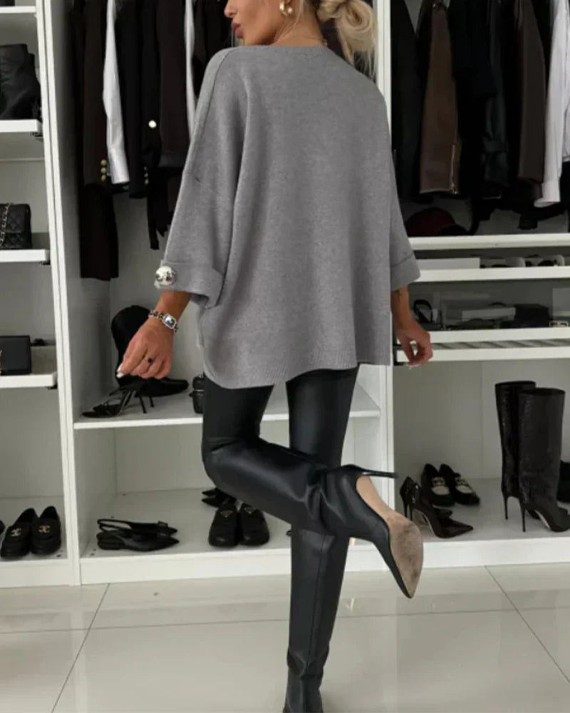 Nessa™ | Button-Up Chic Sweater