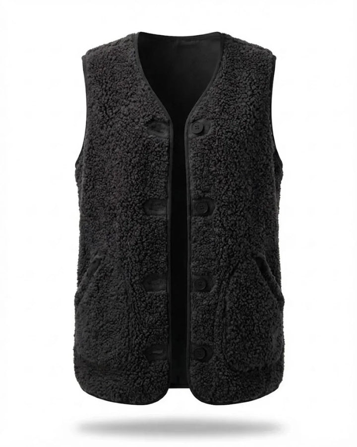 Ella™ | Teddy sherpa fleece button-front jacket