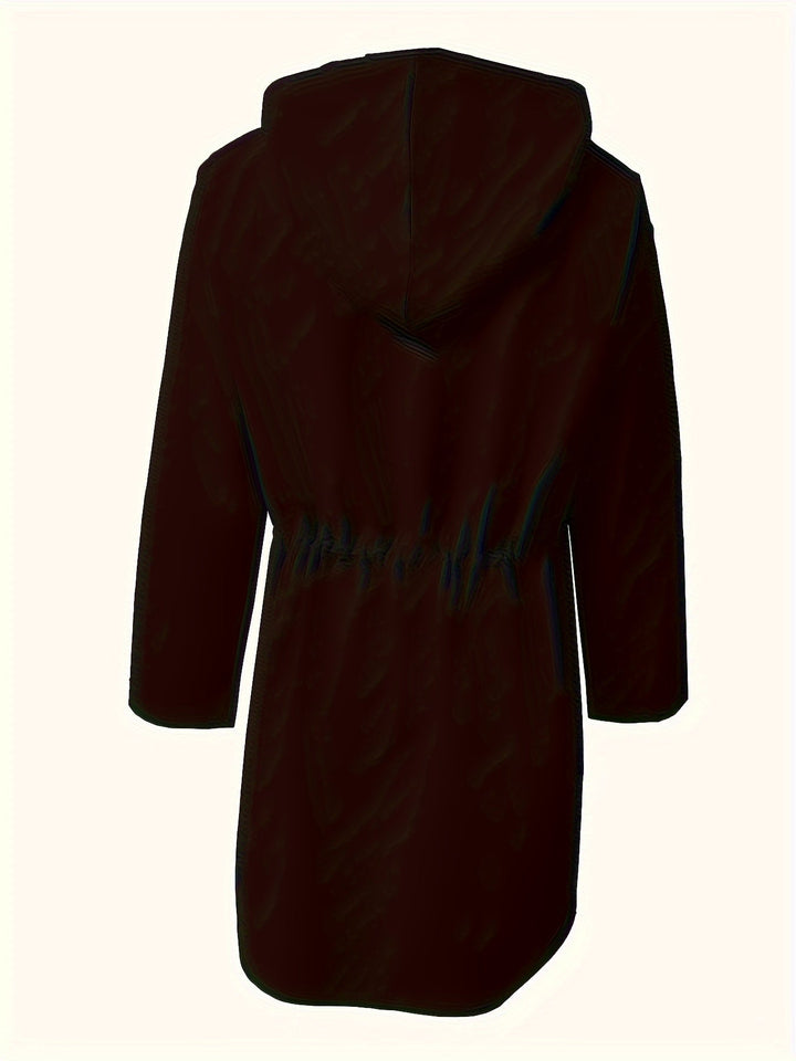 Valentina™ | Zip-Front Drawstring-Waist Hooded Parka Coat