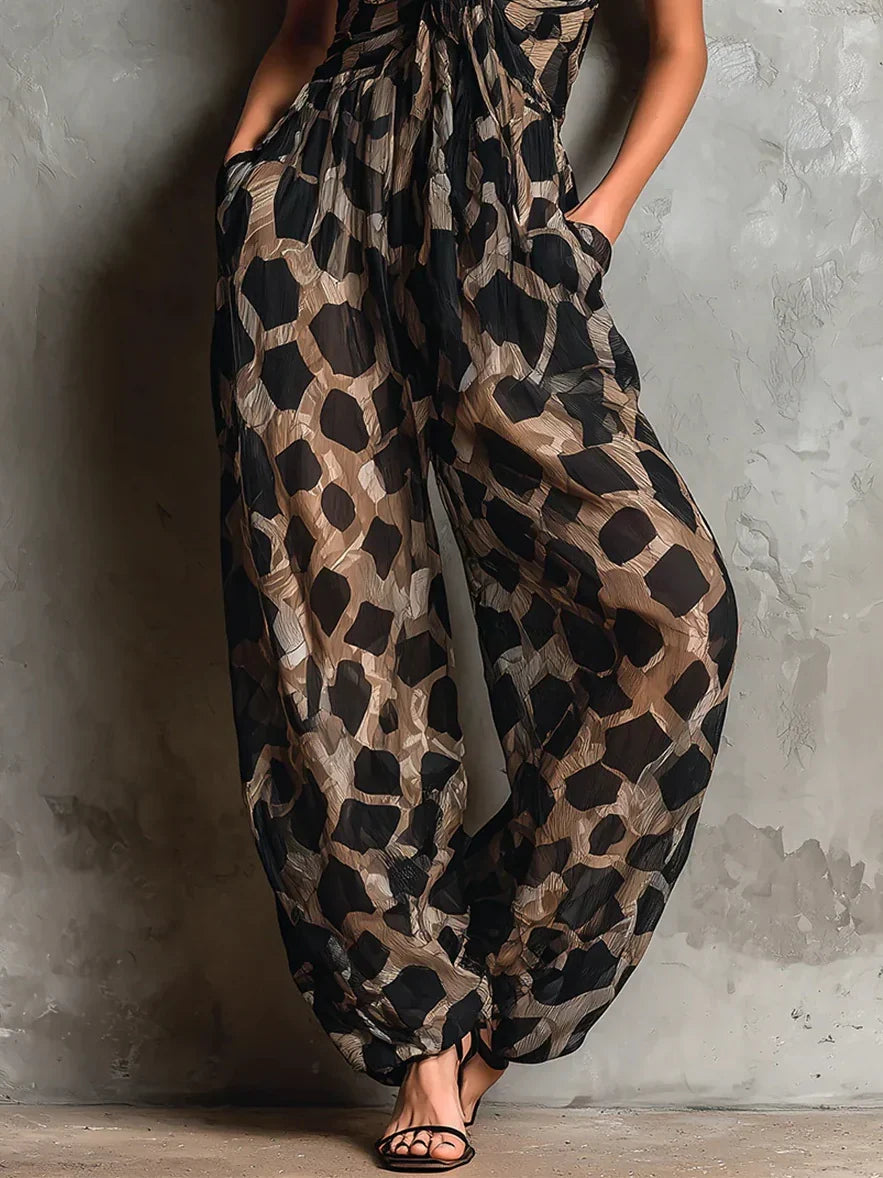 Constance | Leopard Print Wide-Leg Jumpsuit