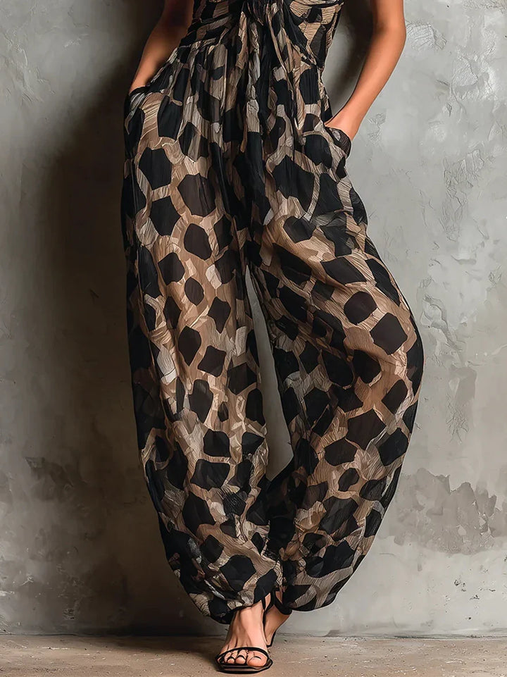 Constance | Leopard Print Wide-Leg Jumpsuit