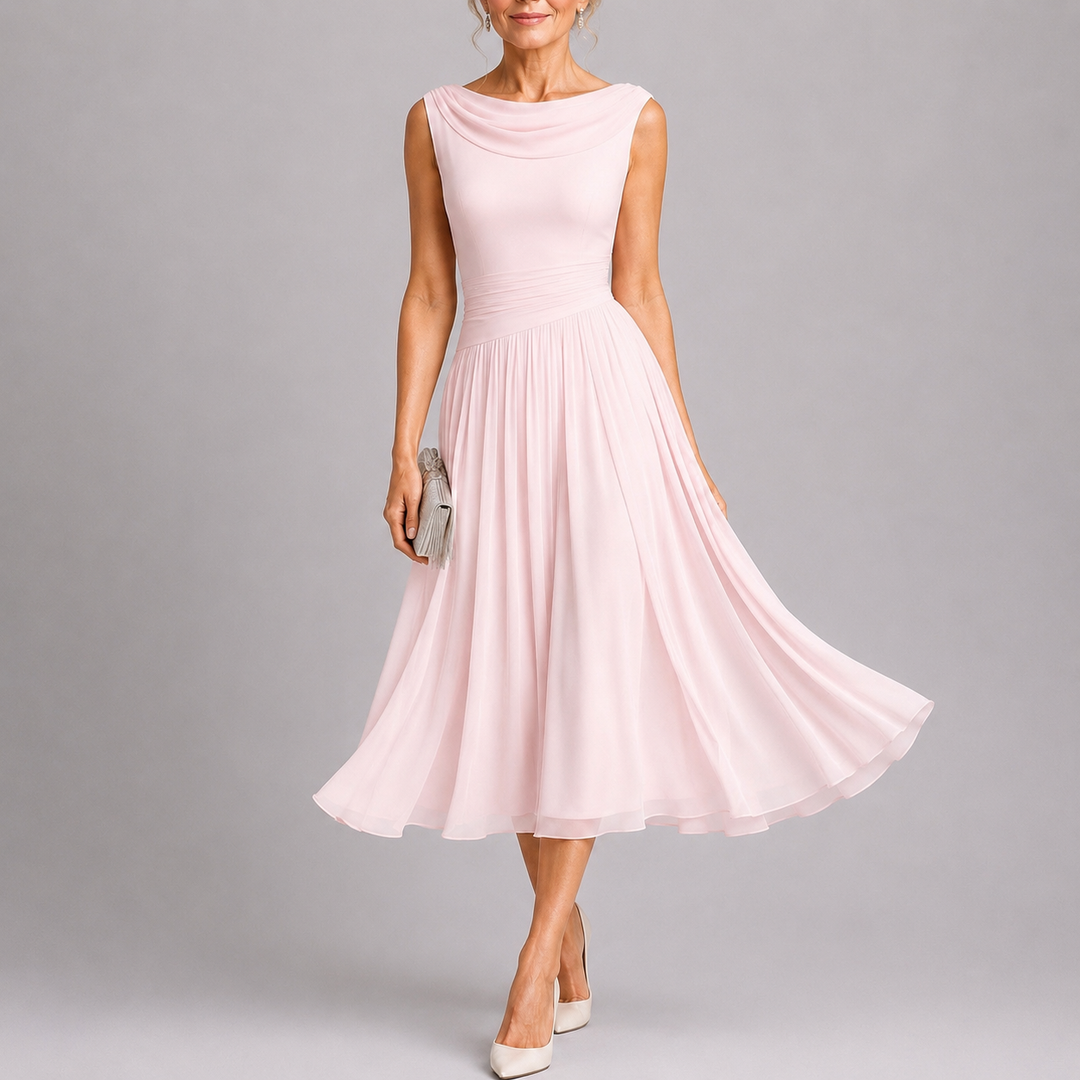 Rosalie™ | Elegant Pleated Midi Dress