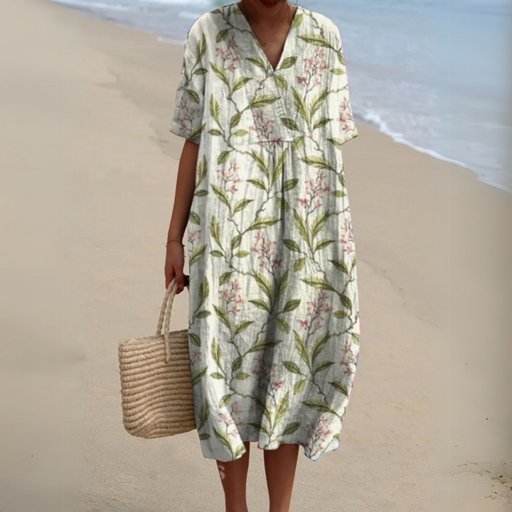 Wilson & Carter Women's V-Neck Casual Summer Dress