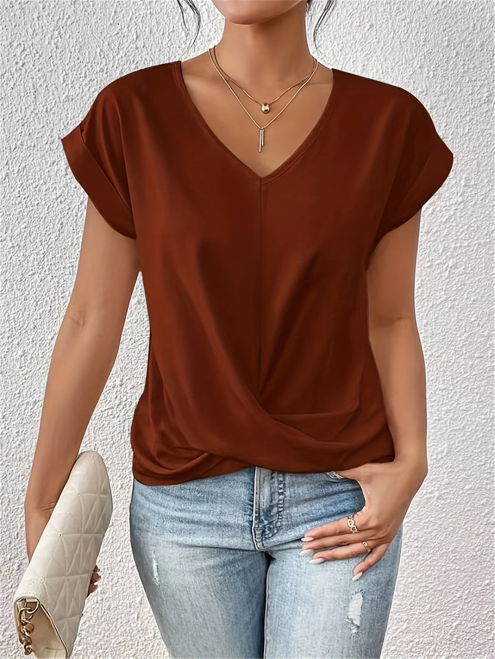 Isabella | Elegant V-Neck T-Shirt for Women