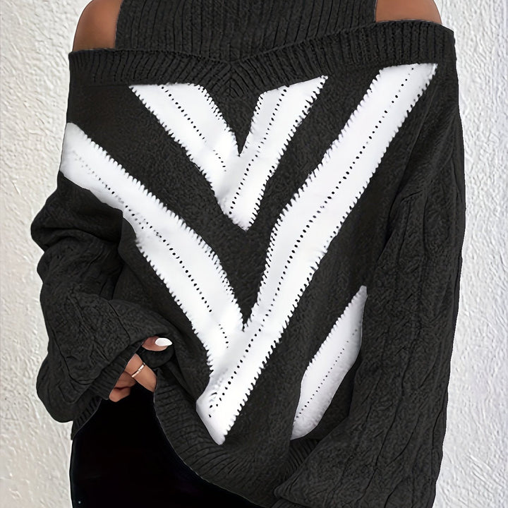 Noa™ | Elegant Off-Shoulder Sweater