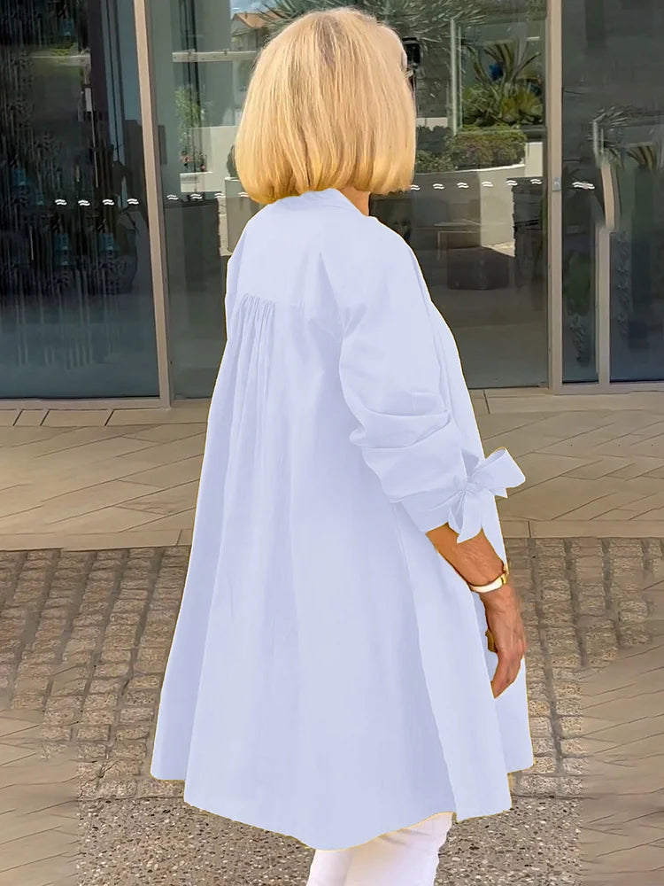 Tina™ | Flared Cotton Shirt Jacket