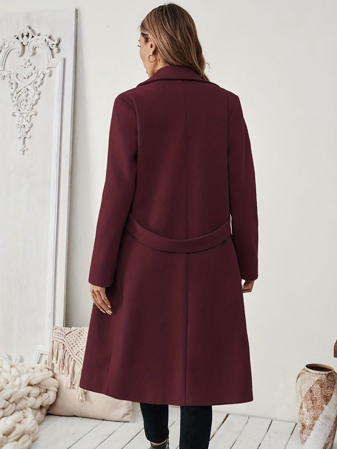 Mery™ | Notched-Lapel Button-Tab Tailored Coat