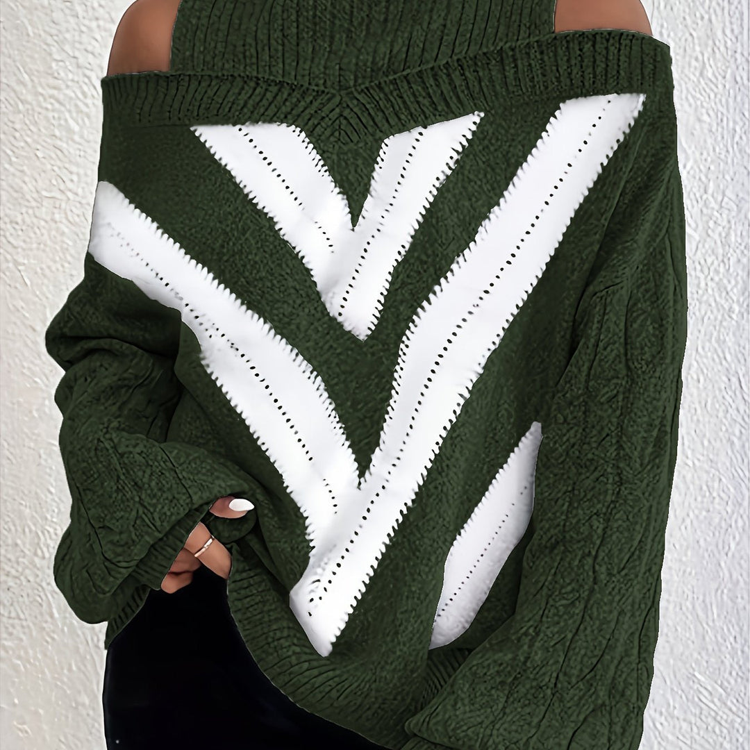 Noa™ | Elegant Off-Shoulder Sweater
