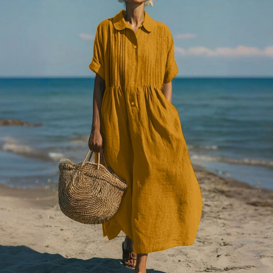 Elena | Elegant Linen Dress for Women