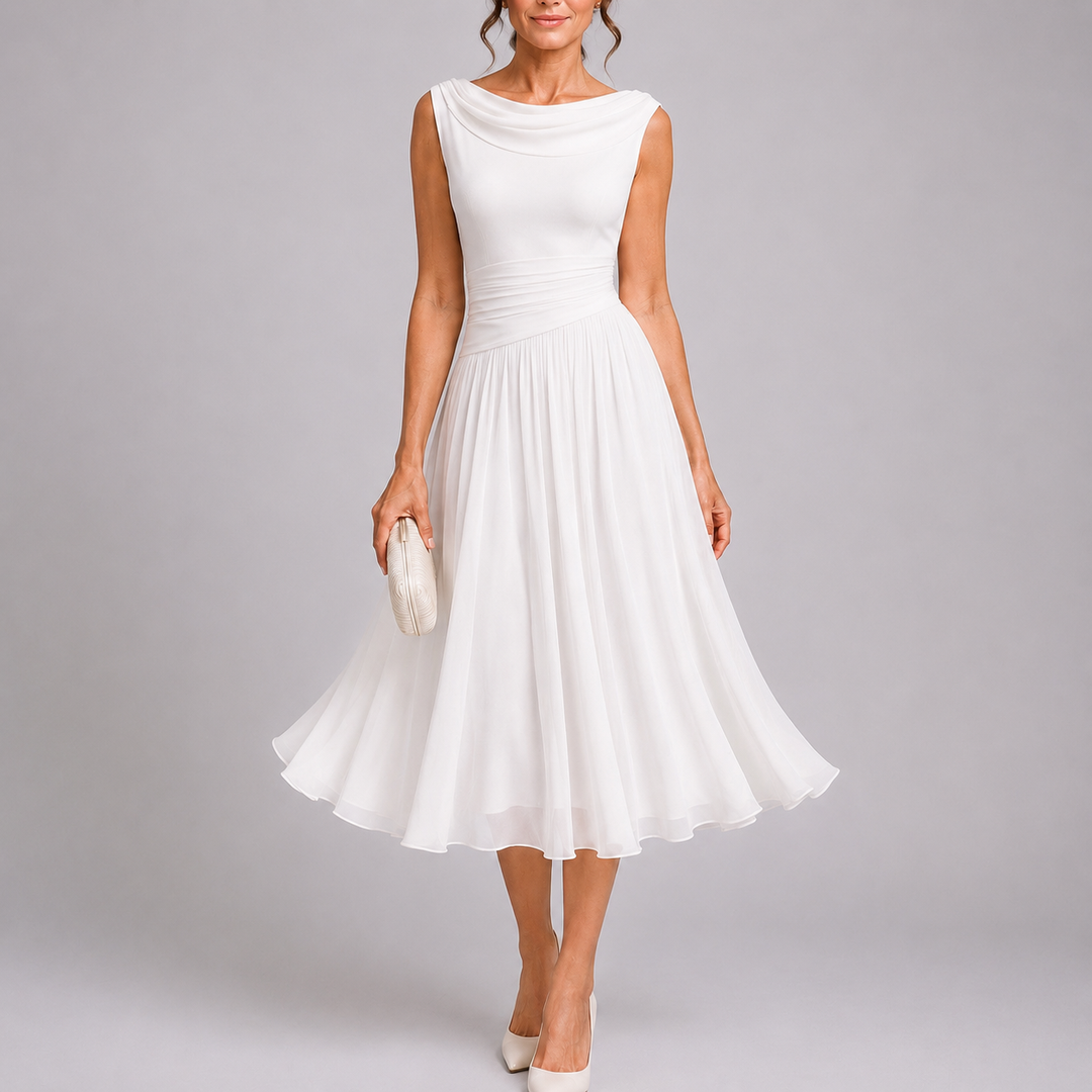 Rosalie™ | Elegant Pleated Midi Dress