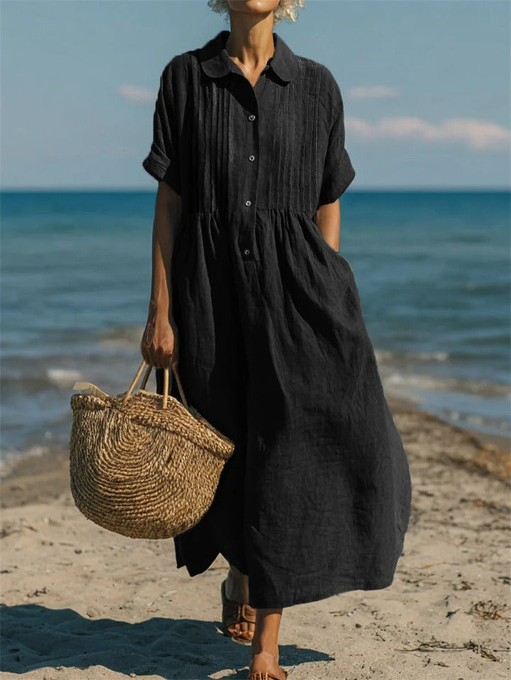 Elena | Elegant Linen Dress for Women