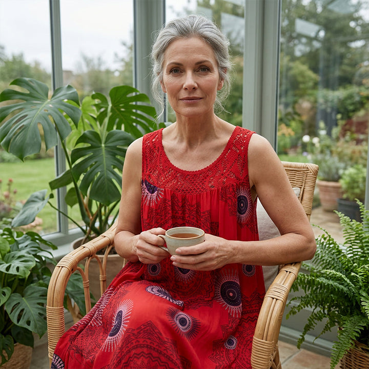 Amelia | Sleeveless Printed Summer Dress