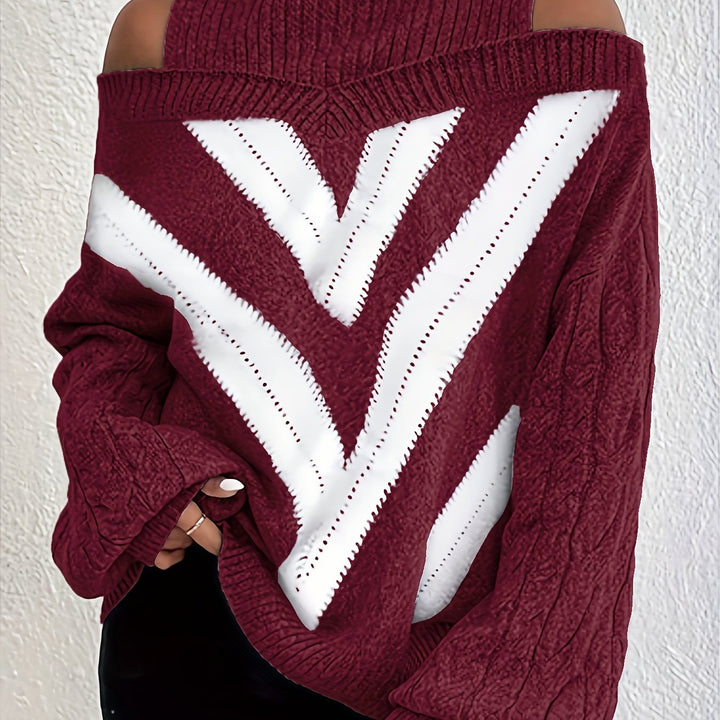 Noa™ | Elegant Off-Shoulder Sweater