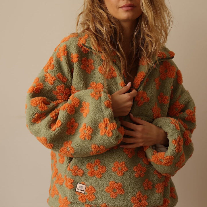 Daisy™ | Floral Sherpa Fleece Jacket