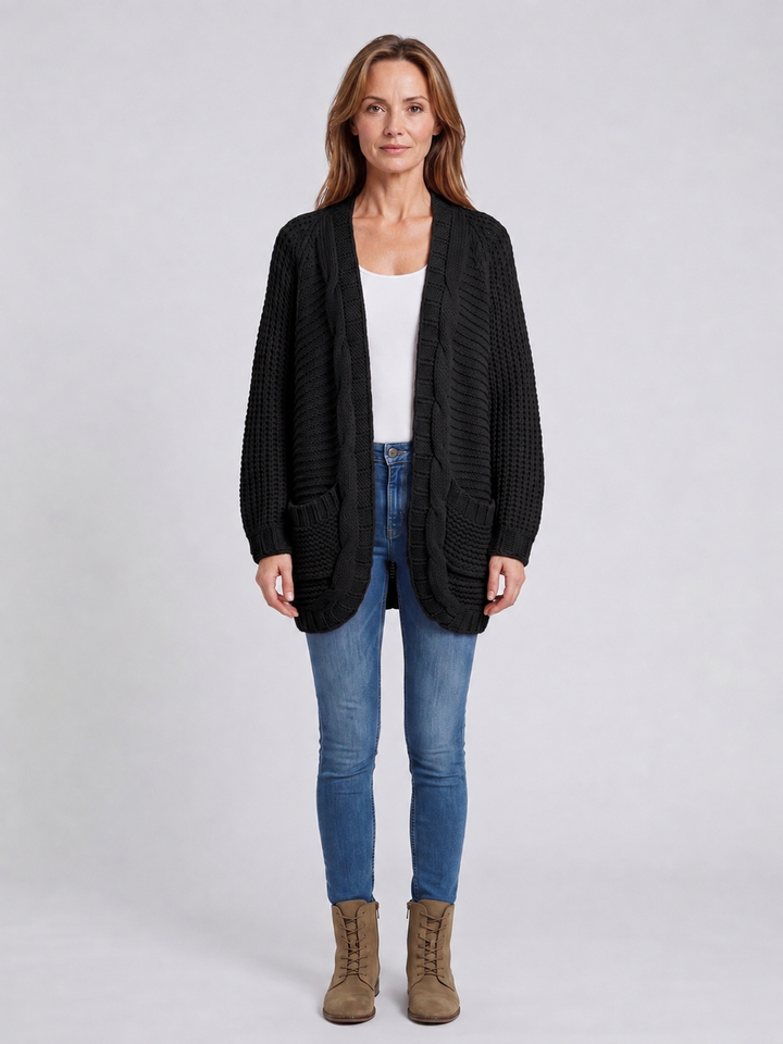 Addison™ | Open-Front Knit Cardigan with Pockets