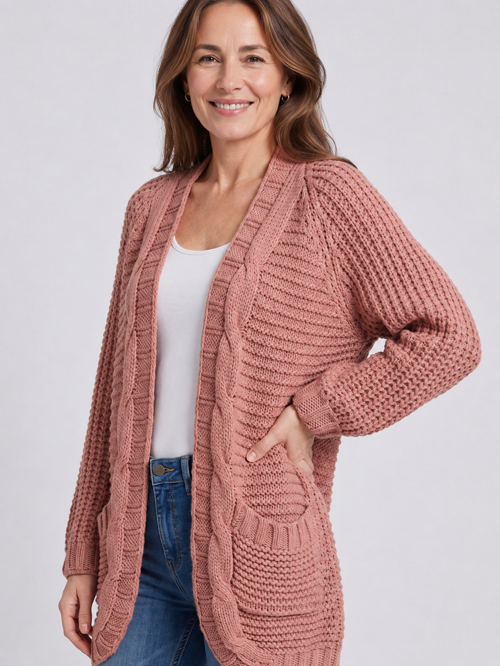 Addison™ | Open-Front Knit Cardigan with Pockets