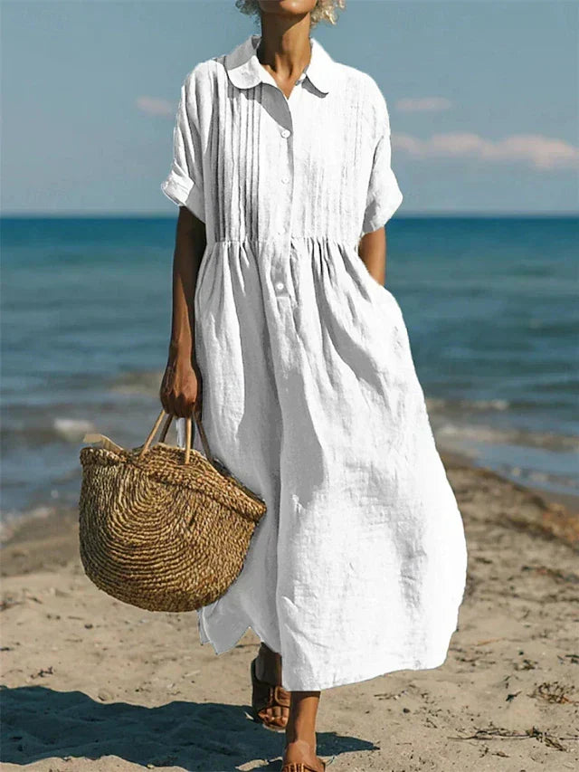 Elena | Elegant Linen Dress for Women