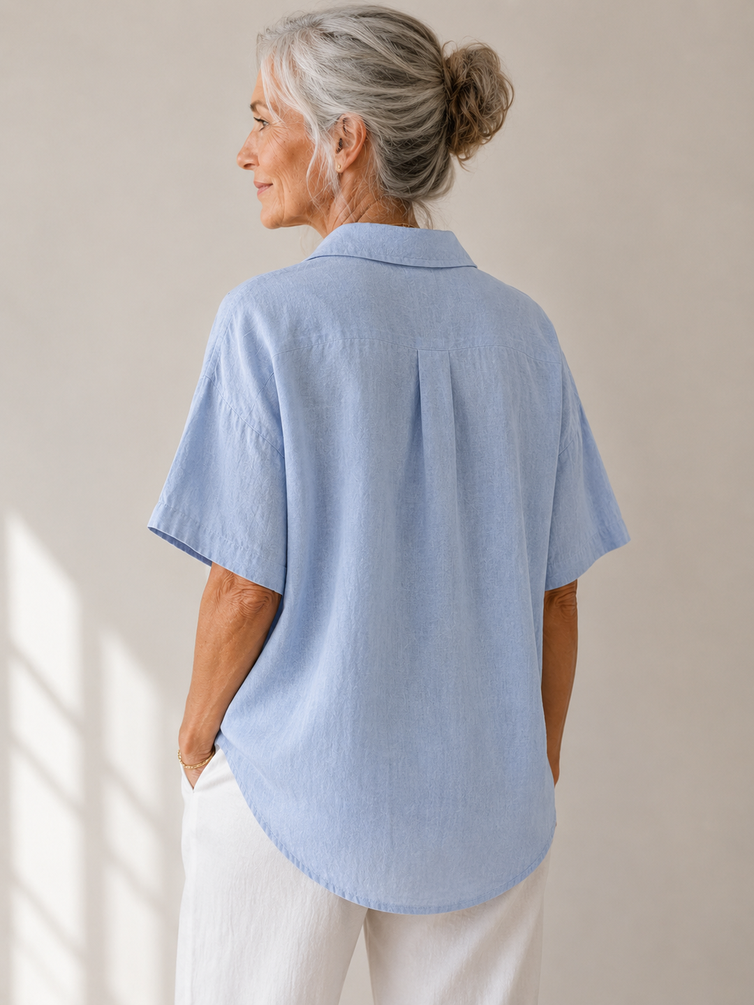 Sophie | Collared Blouse with Button Detail
