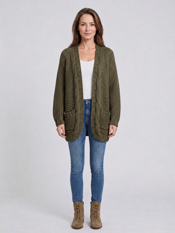 Addison™ | Open-Front Knit Cardigan with Pockets