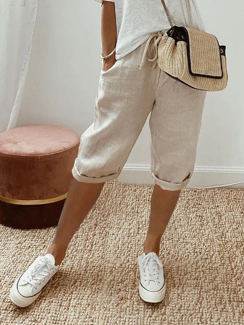 Capri Pants for Women | Elastic Waist & Effortless Comfort