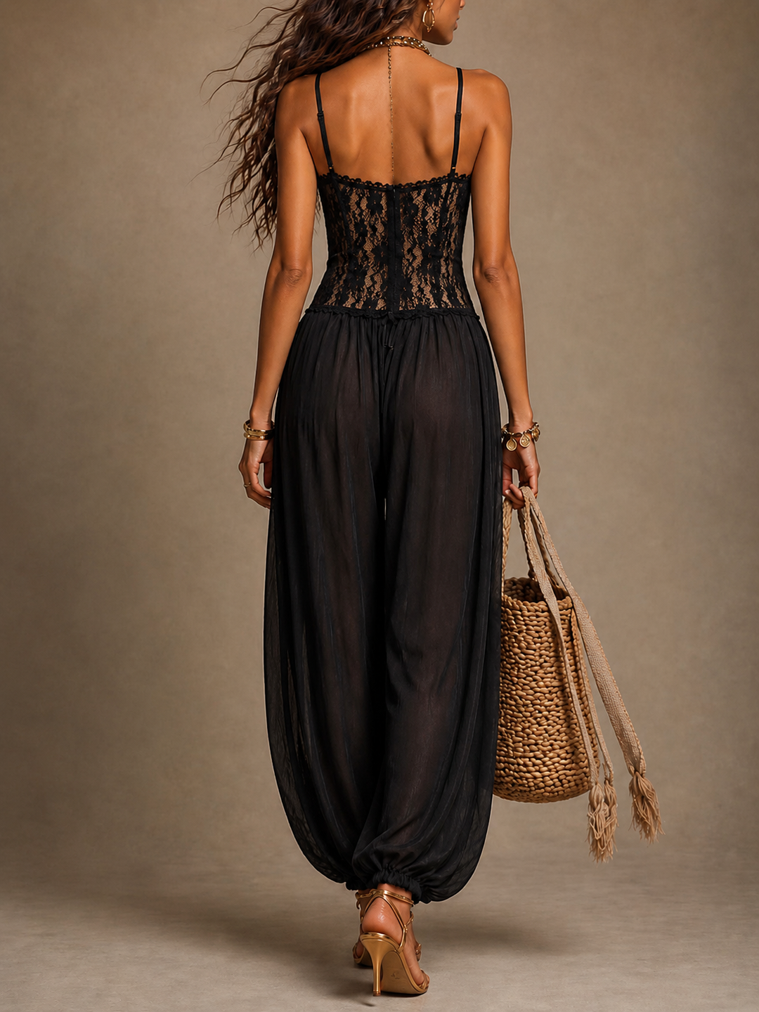 Laia | Lace Halter Jumpsuit