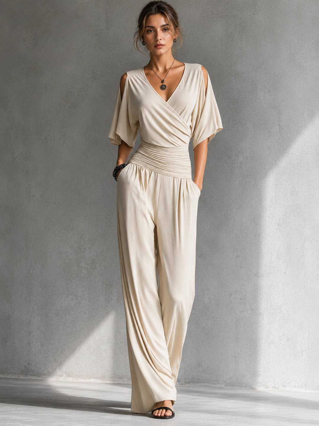 Alessia | Elegant Open-Shoulder Jumpsuit