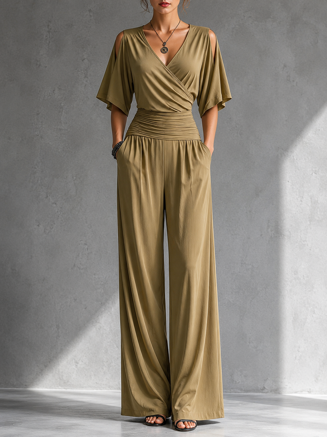 Alessia | Elegant Open-Shoulder Jumpsuit