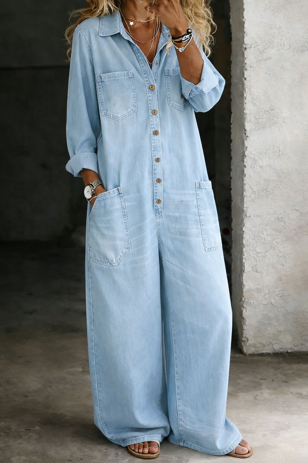 Lena | Casual Denim Overalls
