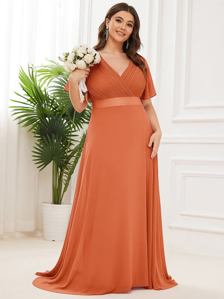 ELEONORE™ – High-Waist Chiffon Bridesmaid Dress