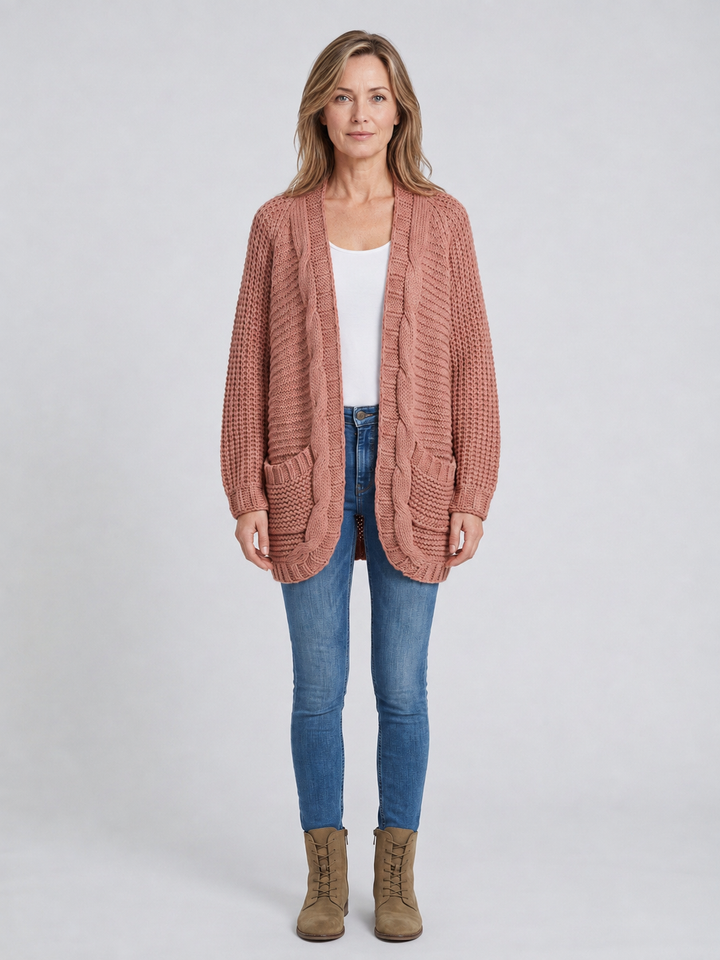 Addison™ | Open-Front Knit Cardigan with Pockets