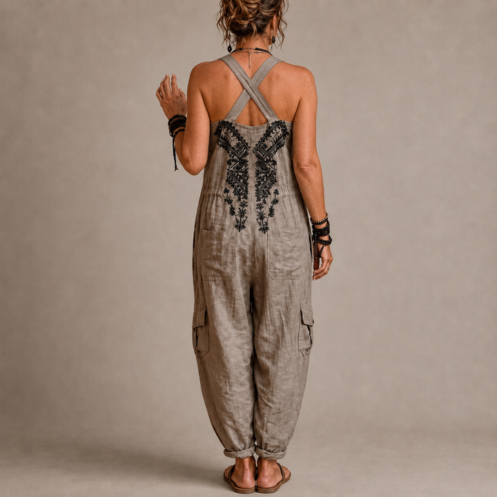 Astrid – Embroidered Boho Jumpsuit