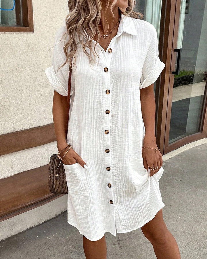 Minke | Lightweight Women's Button-Up Shirt Dress for Summer